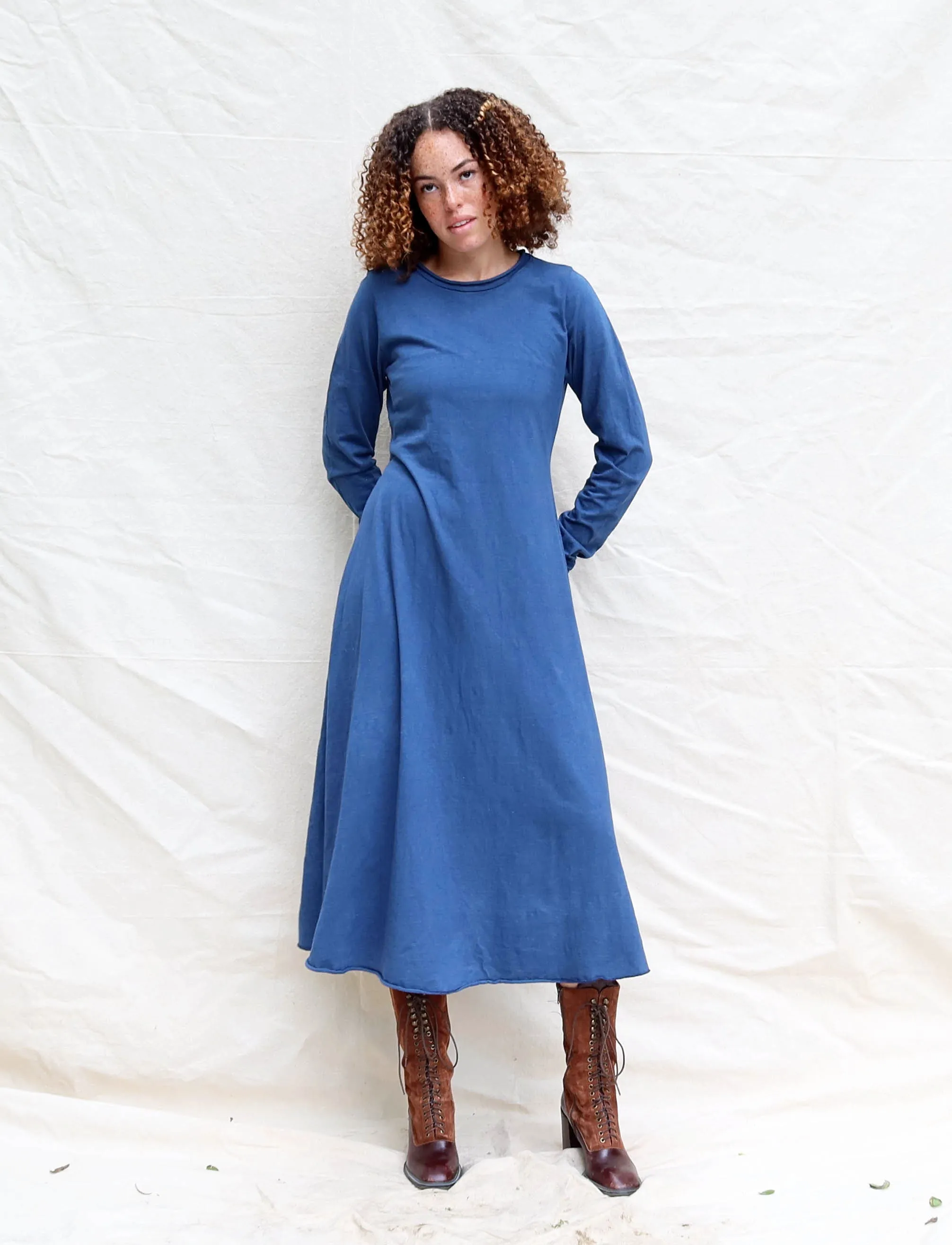 Crew Babydoll Below Knee Dress