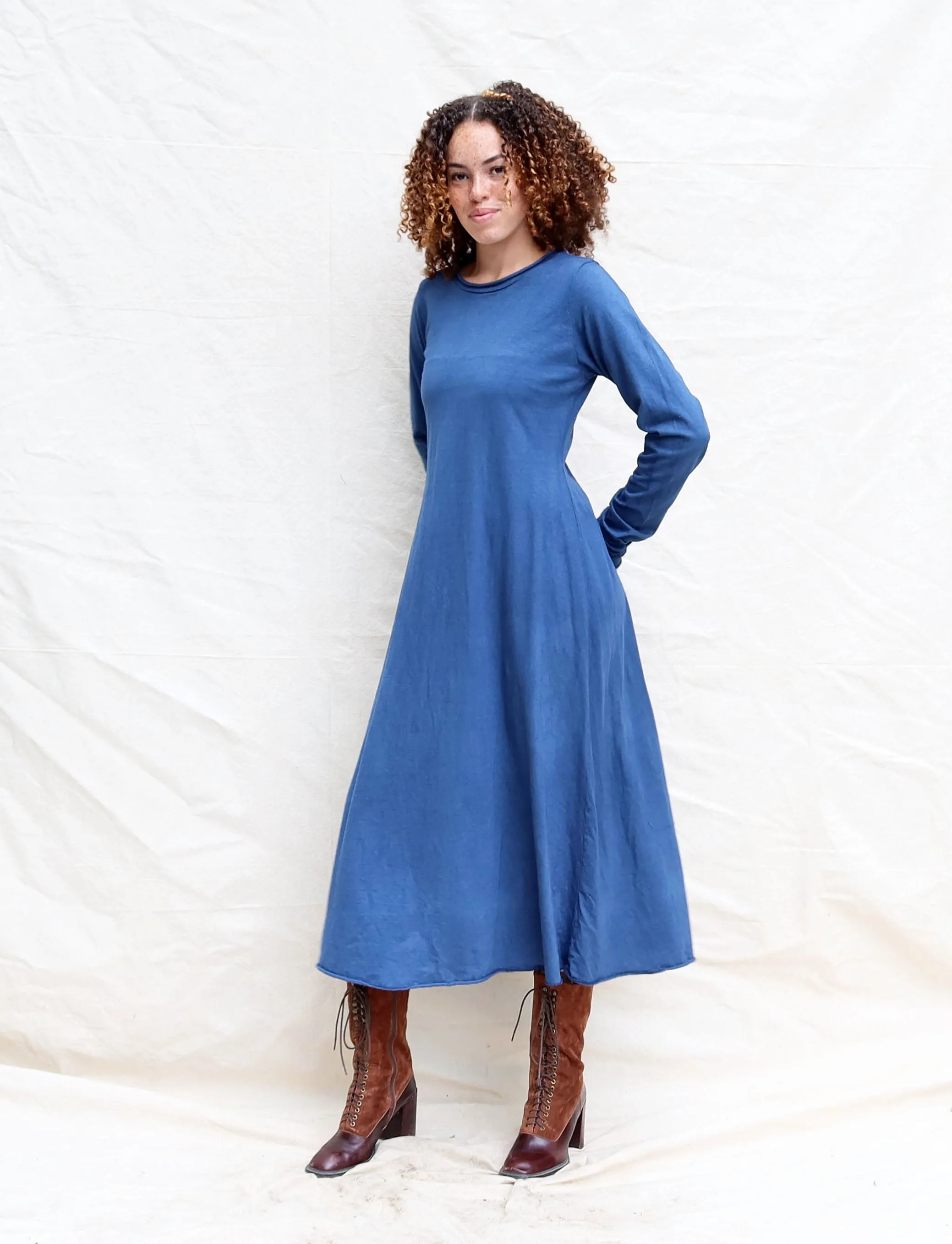 Crew Babydoll Below Knee Dress
