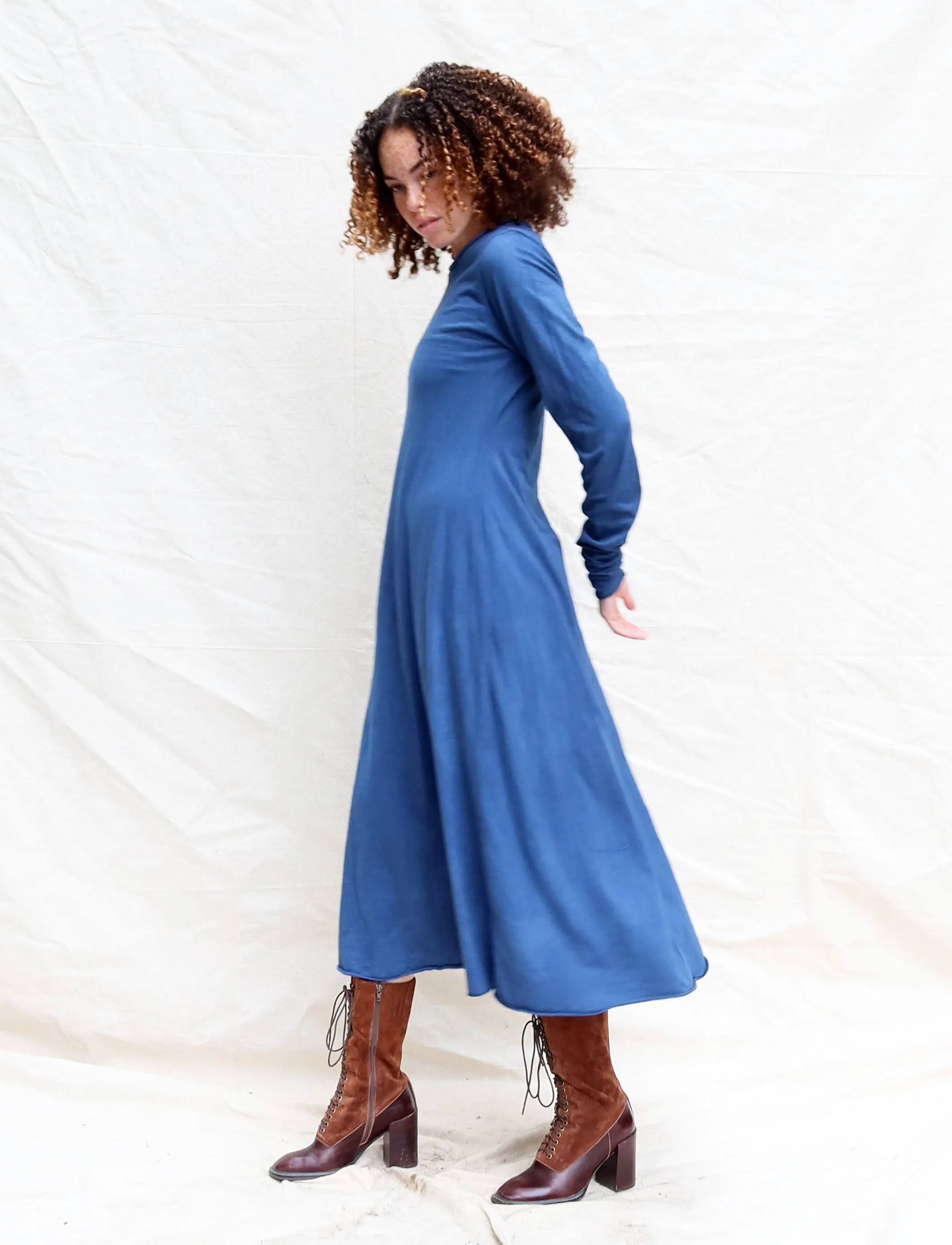 Crew Babydoll Below Knee Dress