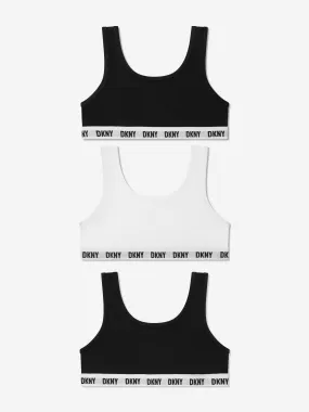 DKNY Girls 3 Pack Sports Bra Set in Black