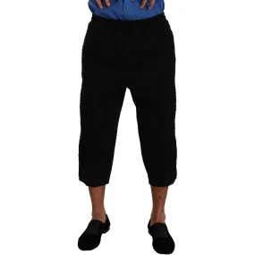 Dolce & Gabbana Elegant Black Cotton Blend Cropped Pants