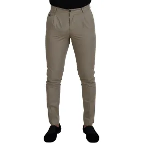 Dolce & Gabbana Stunning Beige Italian Cotton Trousers