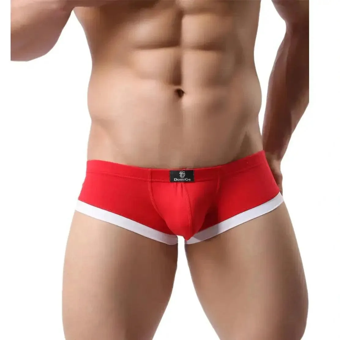 DomiGe Men's Low-Rise Trunks with Pouch Boxer Trunks for Men