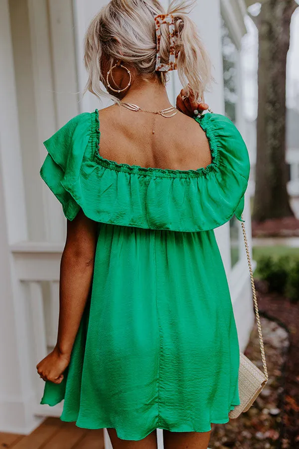 Dream All Day Babydoll Dress In Green