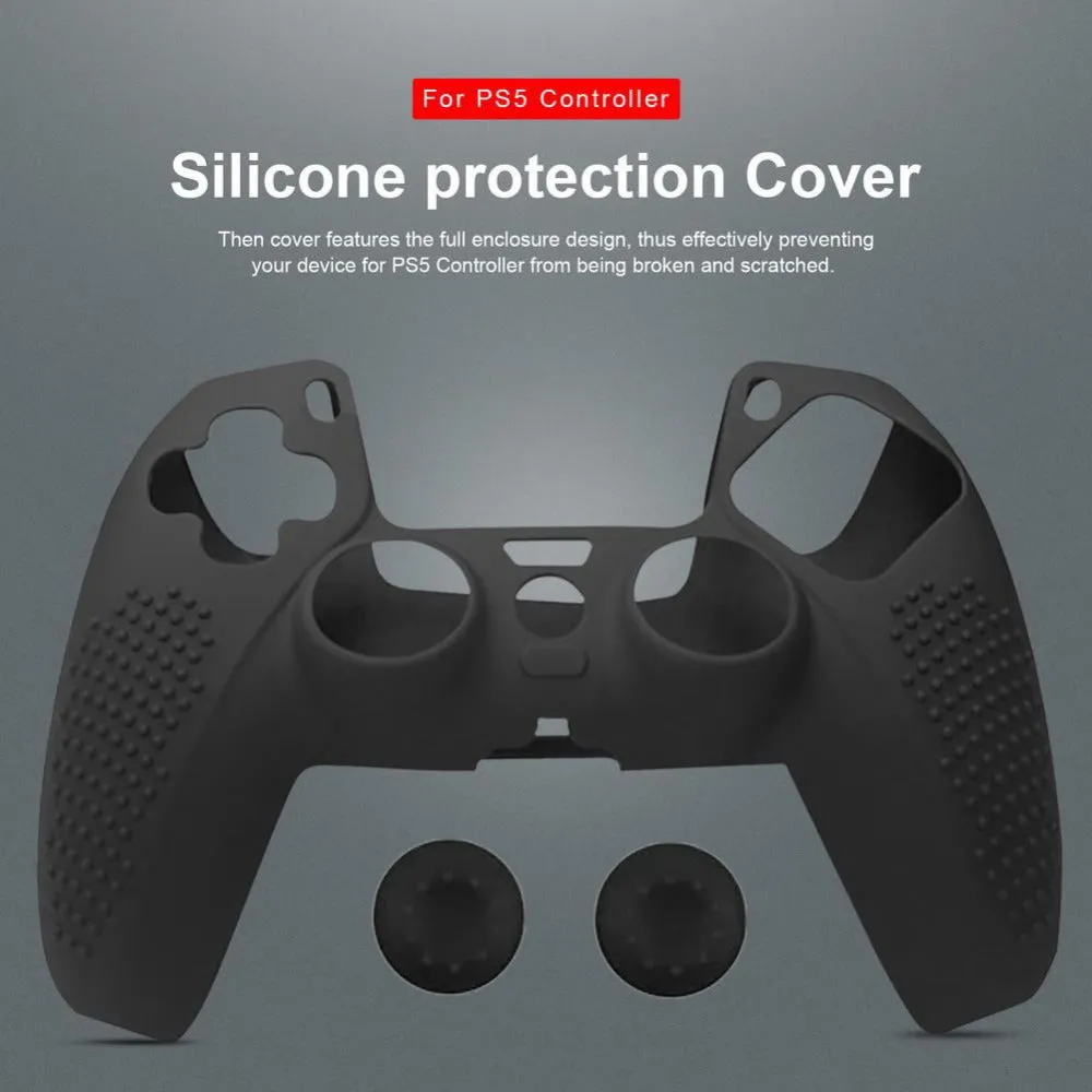Enhanced Grip Silicone Protective Cover for PlayStation 5 Controller