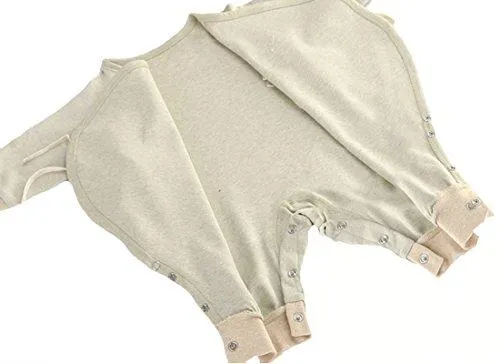 Fairy Baby Unisex Newborn Organic Cotton Belt Butterfly Slant Opening Romper