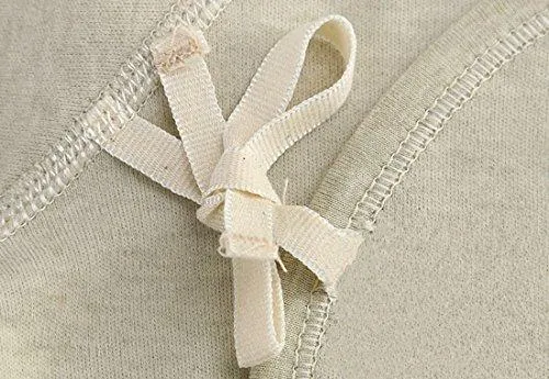 Fairy Baby Unisex Newborn Organic Cotton Belt Butterfly Slant Opening Romper