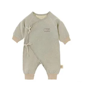 Fairy Baby Unisex Newborn Organic Cotton Belt Butterfly Slant Opening Romper