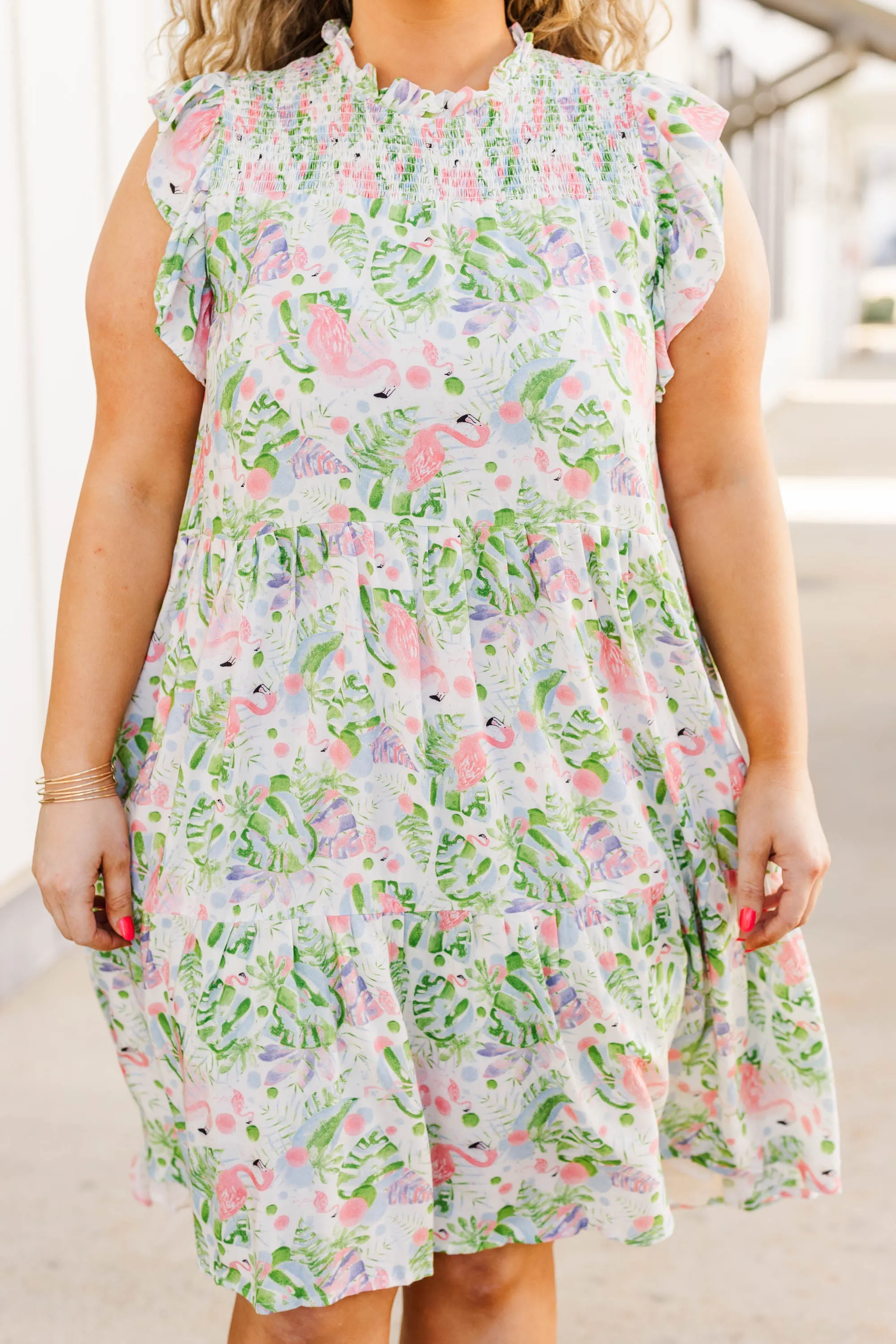 Flamingo In Love Dress, Pink