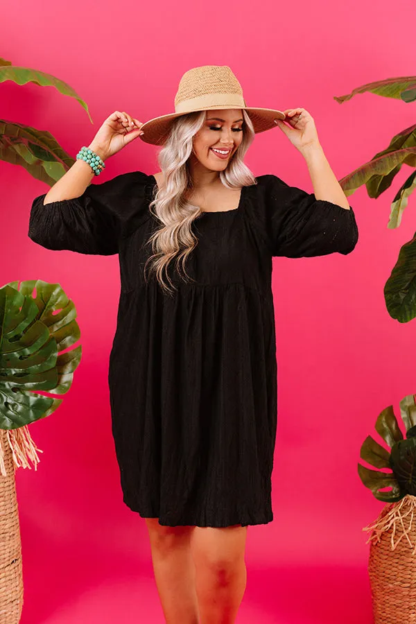 Flawless Touch Babydoll Dress in Black Curves
