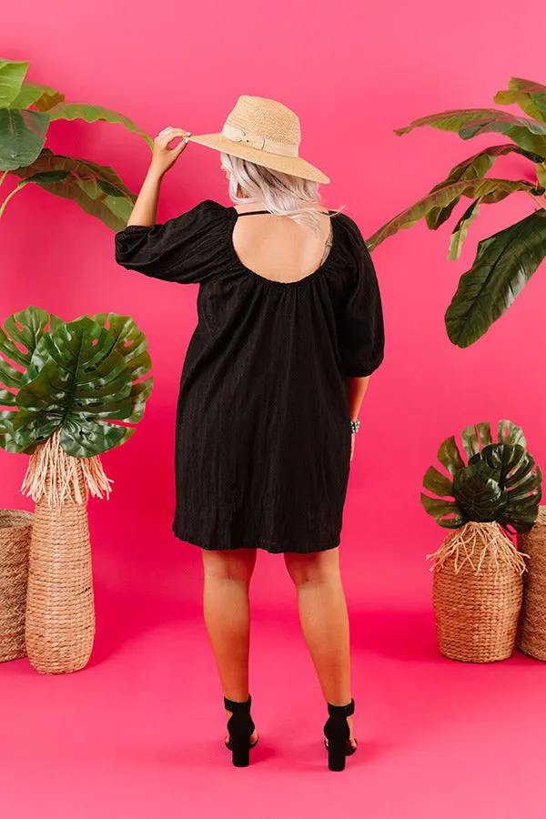 Flawless Touch Babydoll Dress in Black Curves