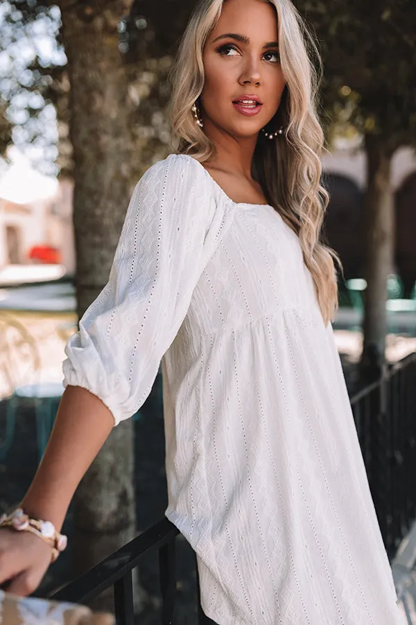 Flawless Touch Babydoll Dress in White