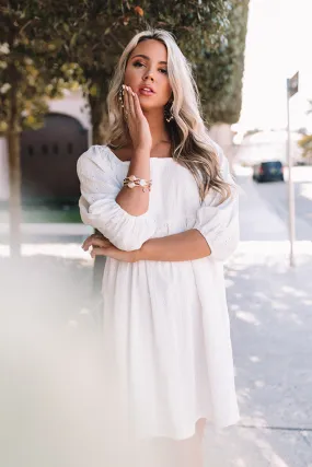 Flawless Touch Babydoll Dress in White