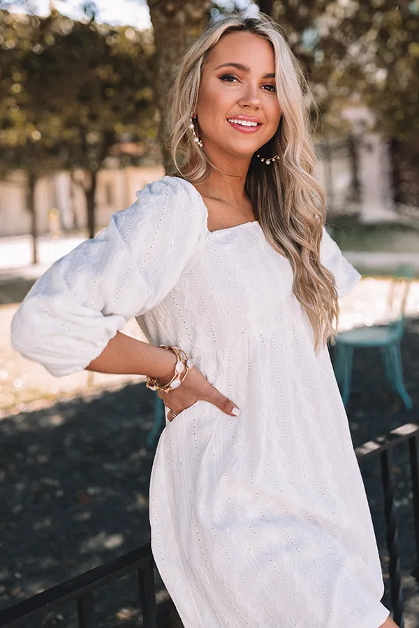 Flawless Touch Babydoll Dress in White