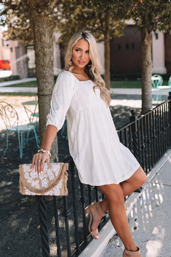 Flawless Touch Babydoll Dress in White