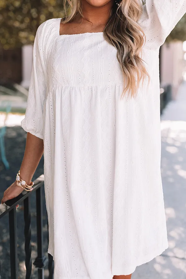 Flawless Touch Babydoll Dress in White