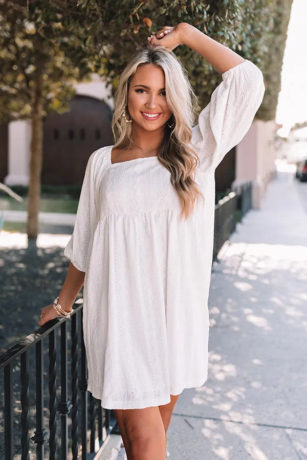Flawless Touch Babydoll Dress in White