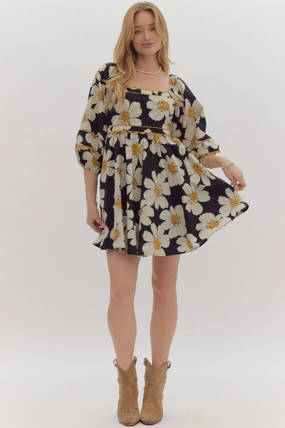 Floral Babydoll Mini Dress
