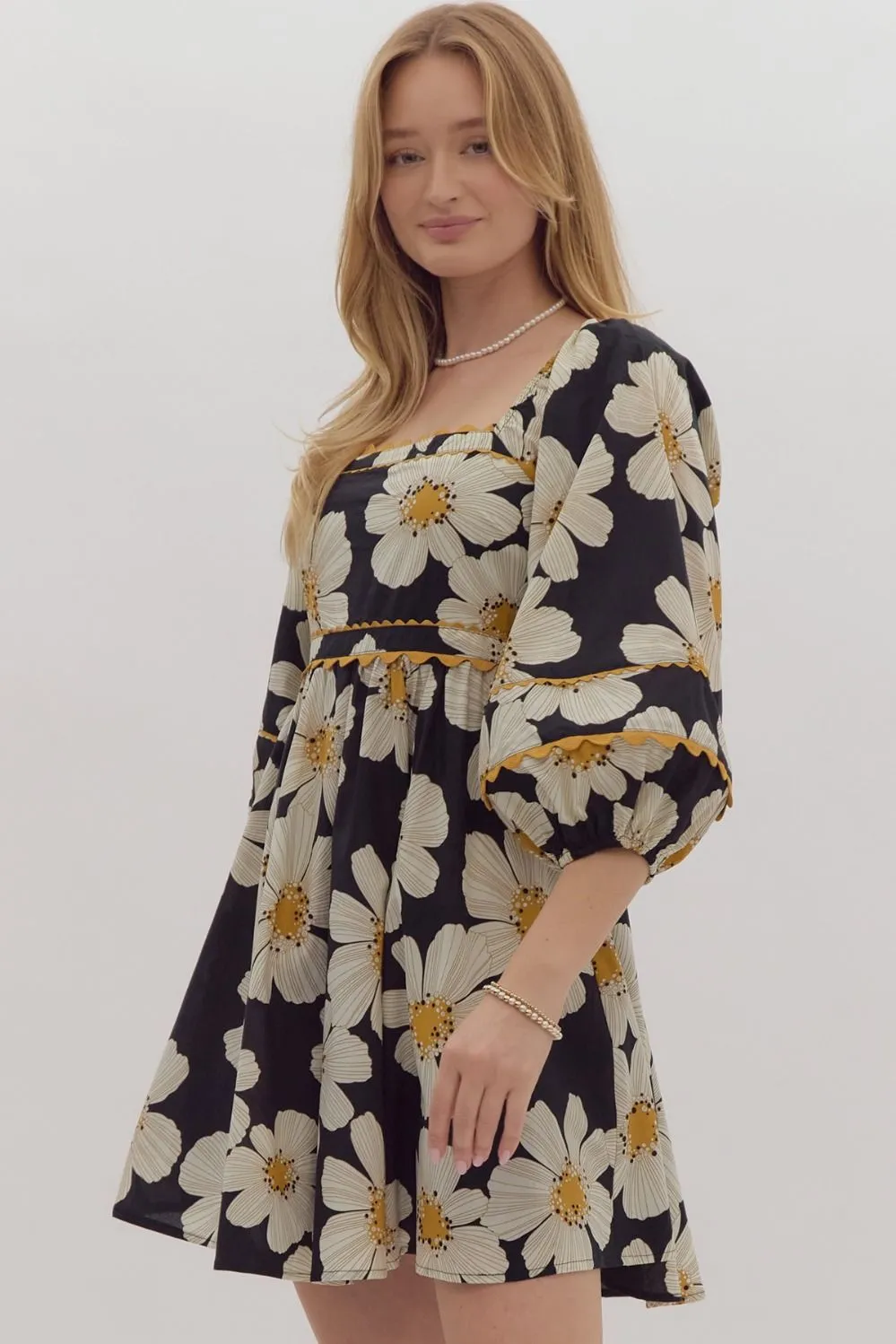 Floral Babydoll Mini Dress
