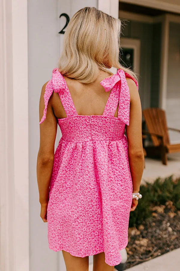 Flower Power Jacquard Mini Dress