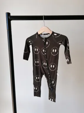 Forever French Bamboo Romper - Charcoal