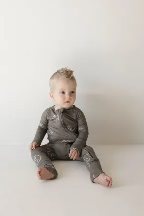 Forever French Bamboo Zip Romper - Sage Yin Yang
