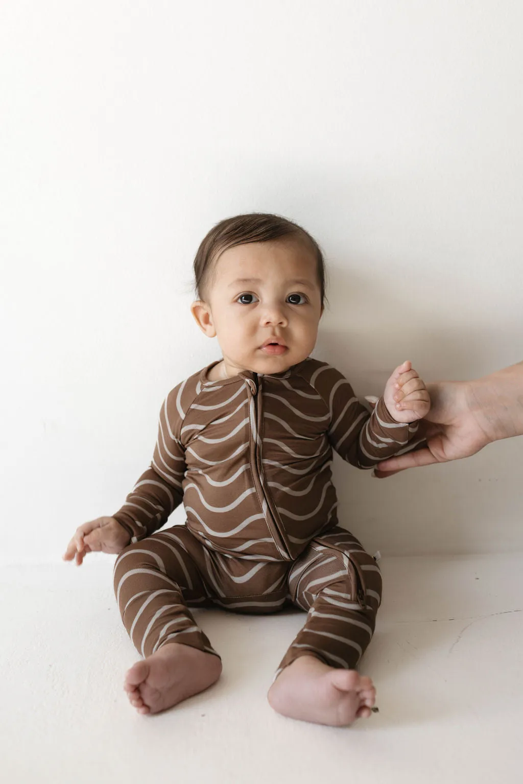 Forever French Bamboo Zip Romper - Static Waves