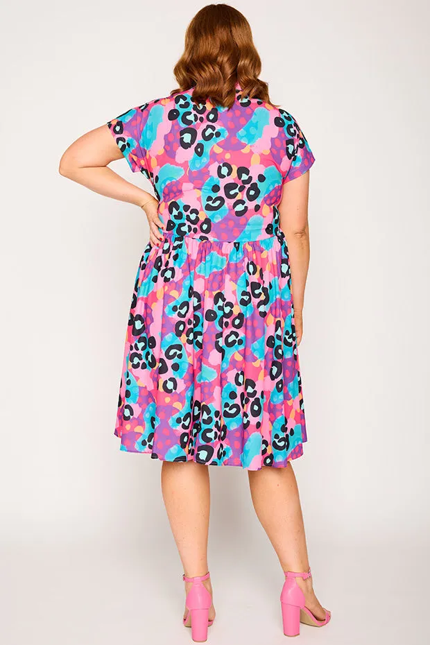 Frankie Inky Leopard Dress