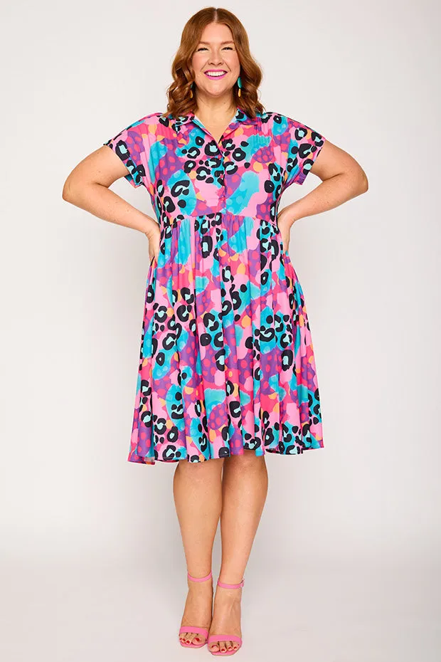 Frankie Inky Leopard Dress
