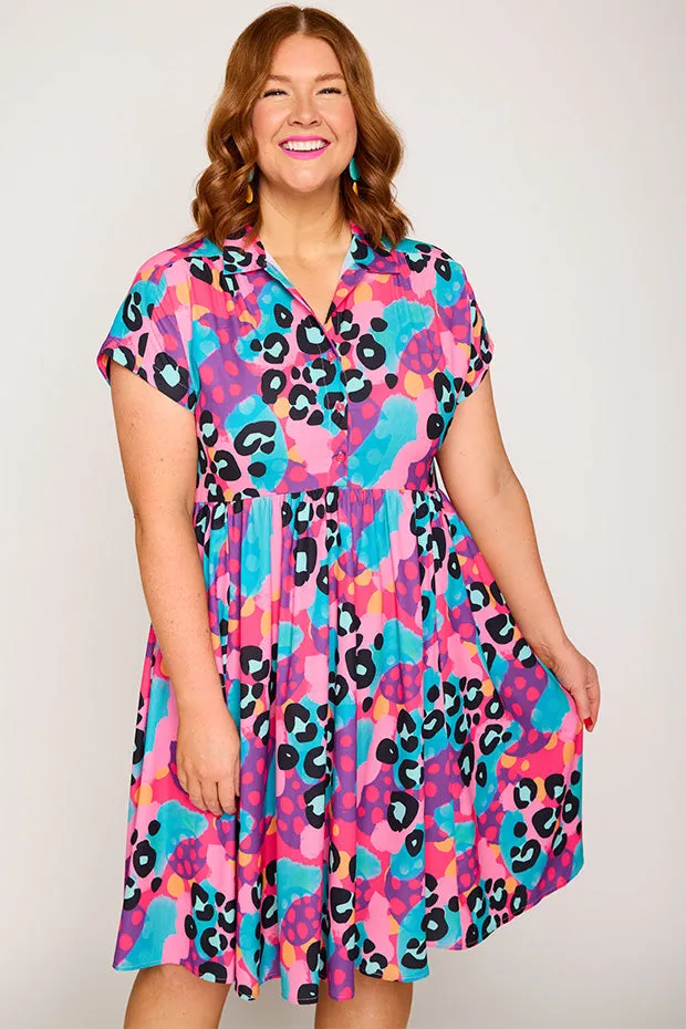 Frankie Inky Leopard Dress