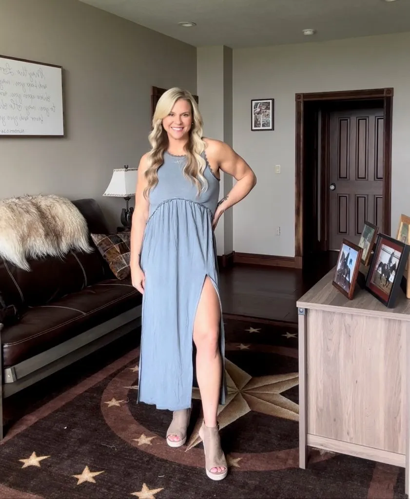 Front Slit Maxi Dress