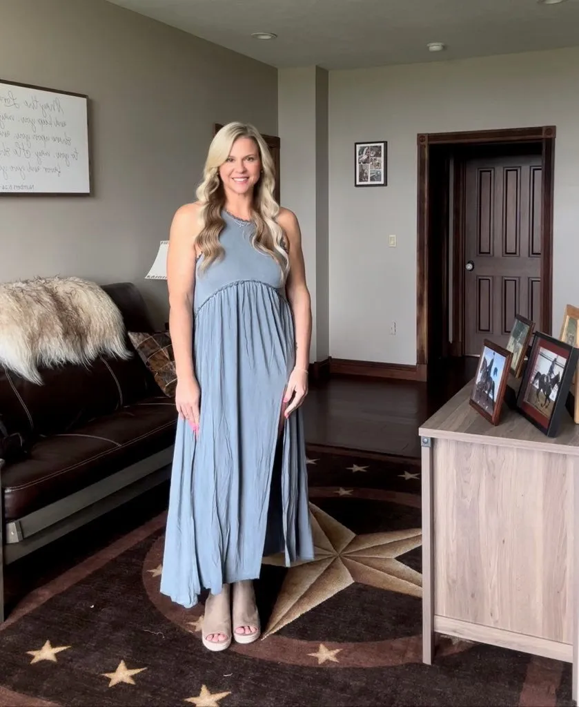 Front Slit Maxi Dress