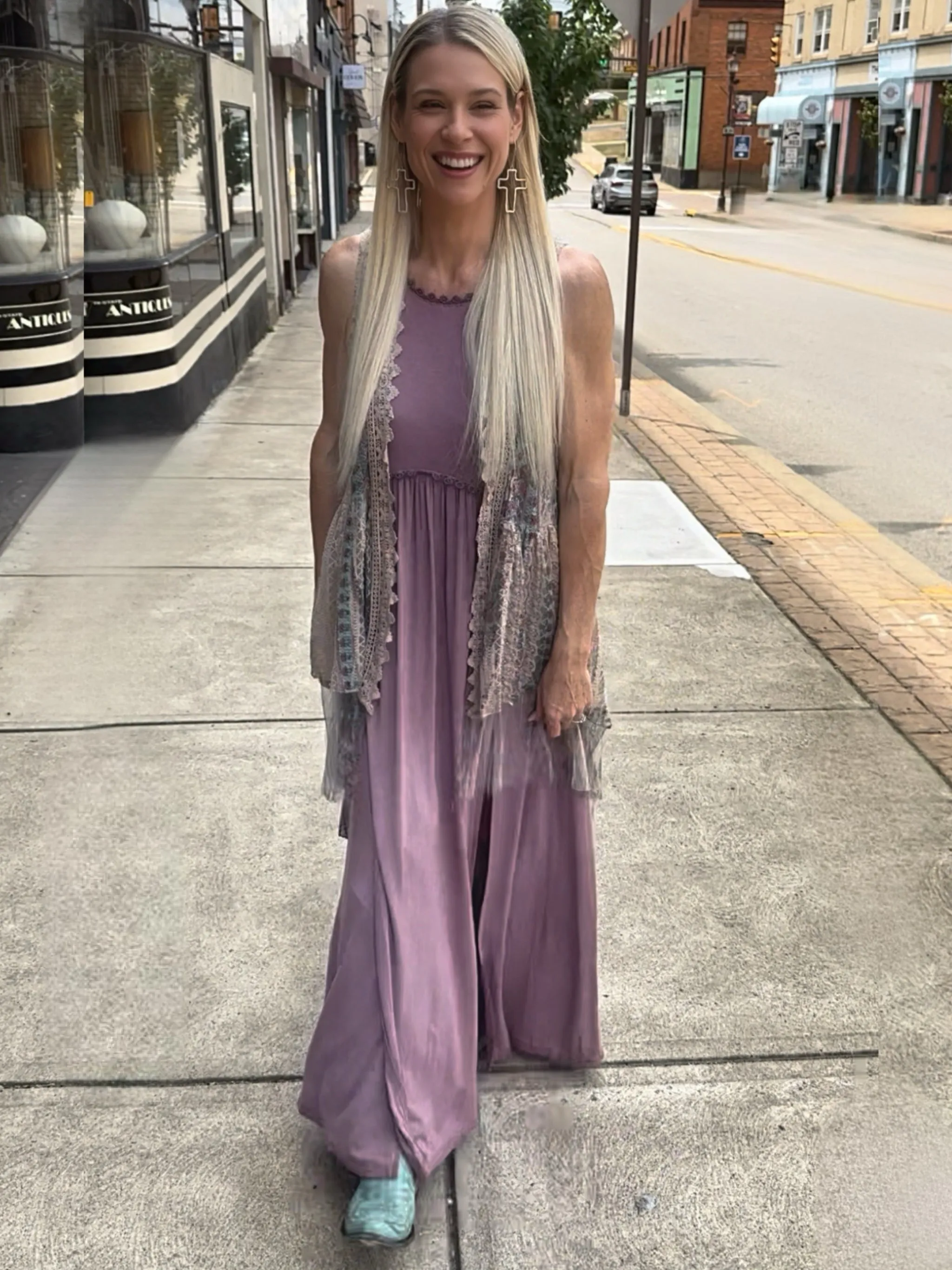 Front Slit Maxi Dress