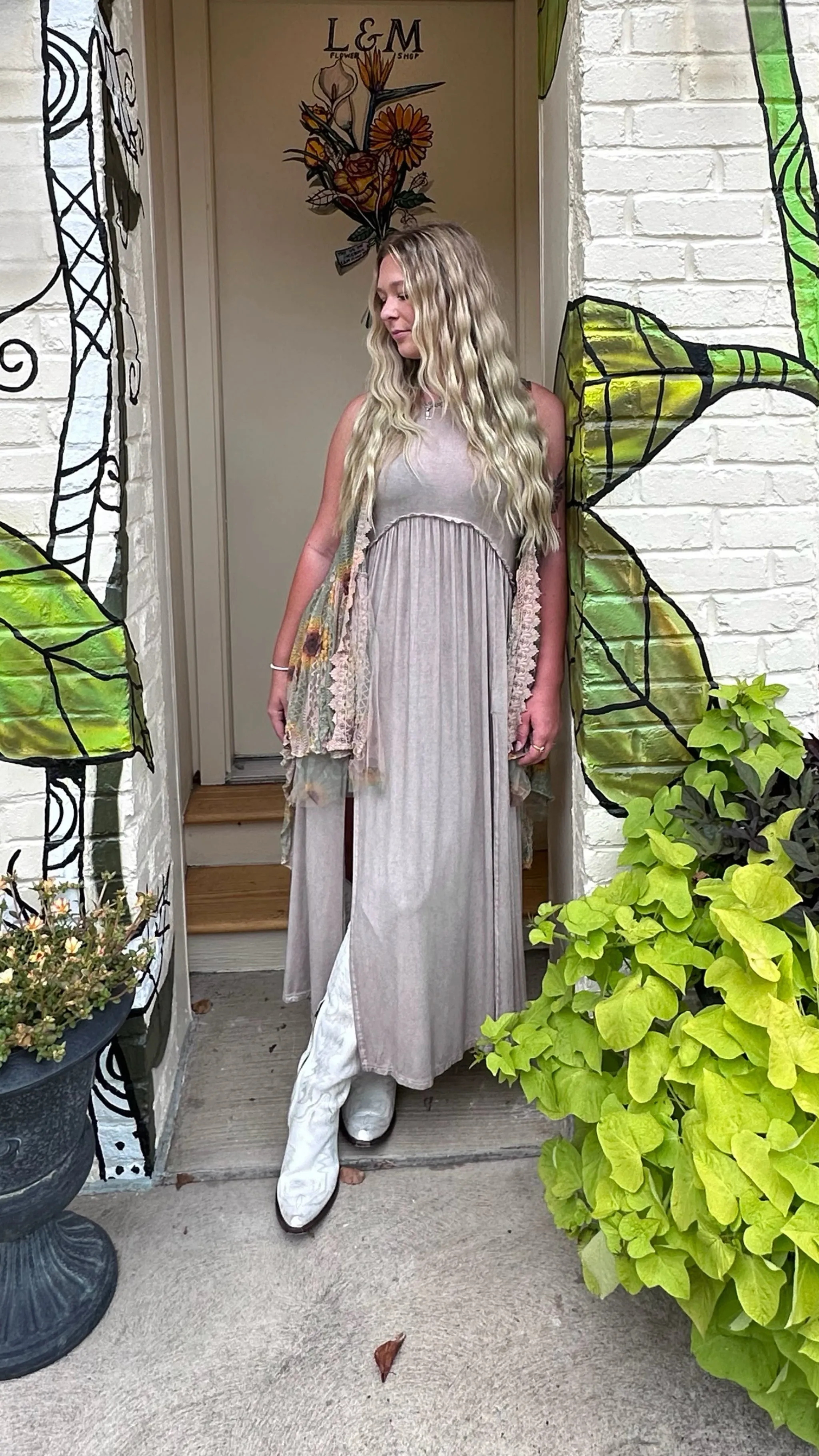 Front Slit Maxi Dress