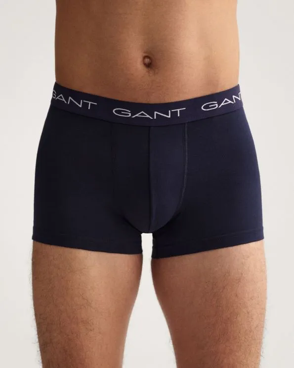 GANT - 3 Pack Trunk, Grey, Navy And Dark Blue, Navy Waist Band