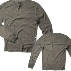GASP Rib Henley - Washed Green