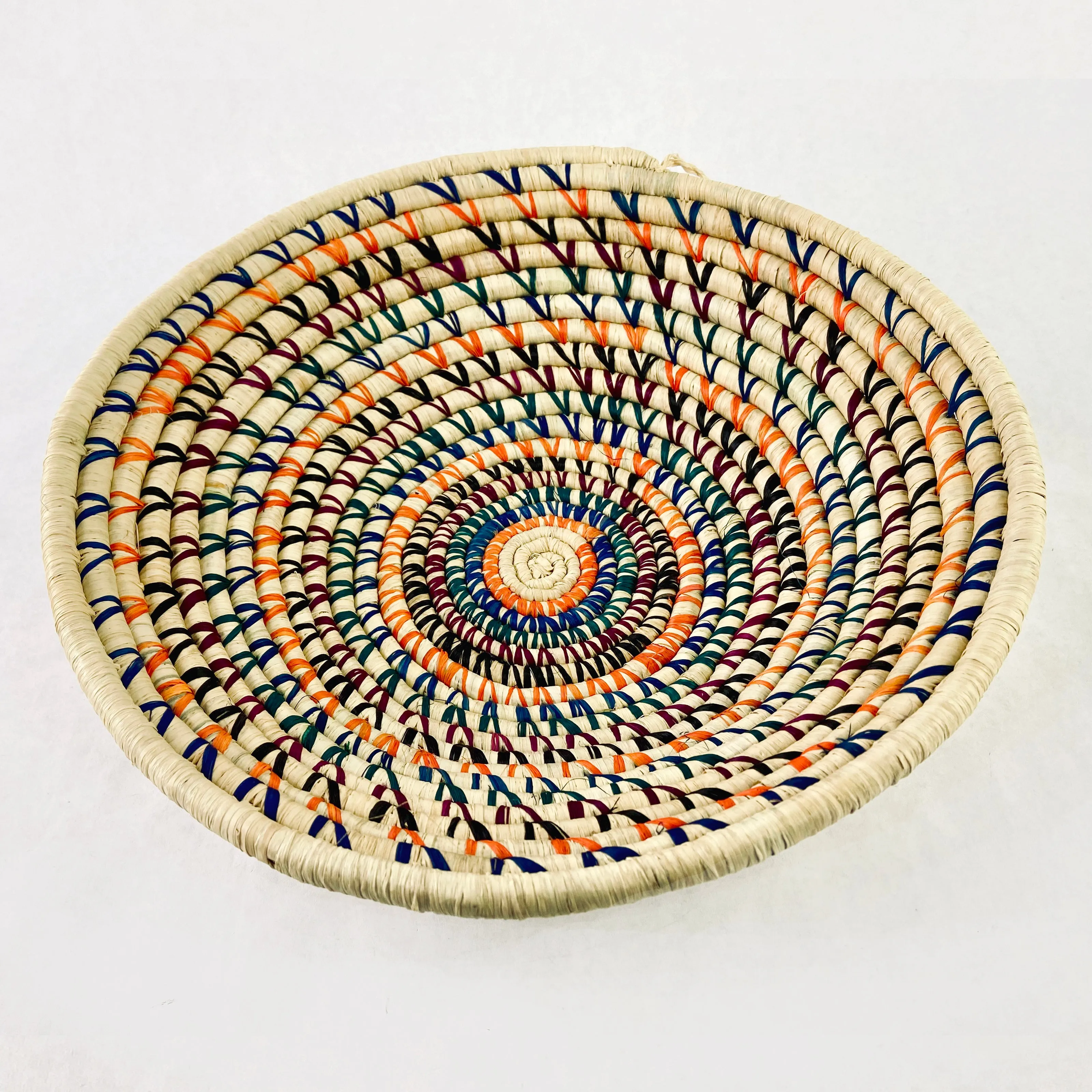 Grass-Woven Basket, Multicolor