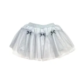 Grey Bowtie Tutu Skirt