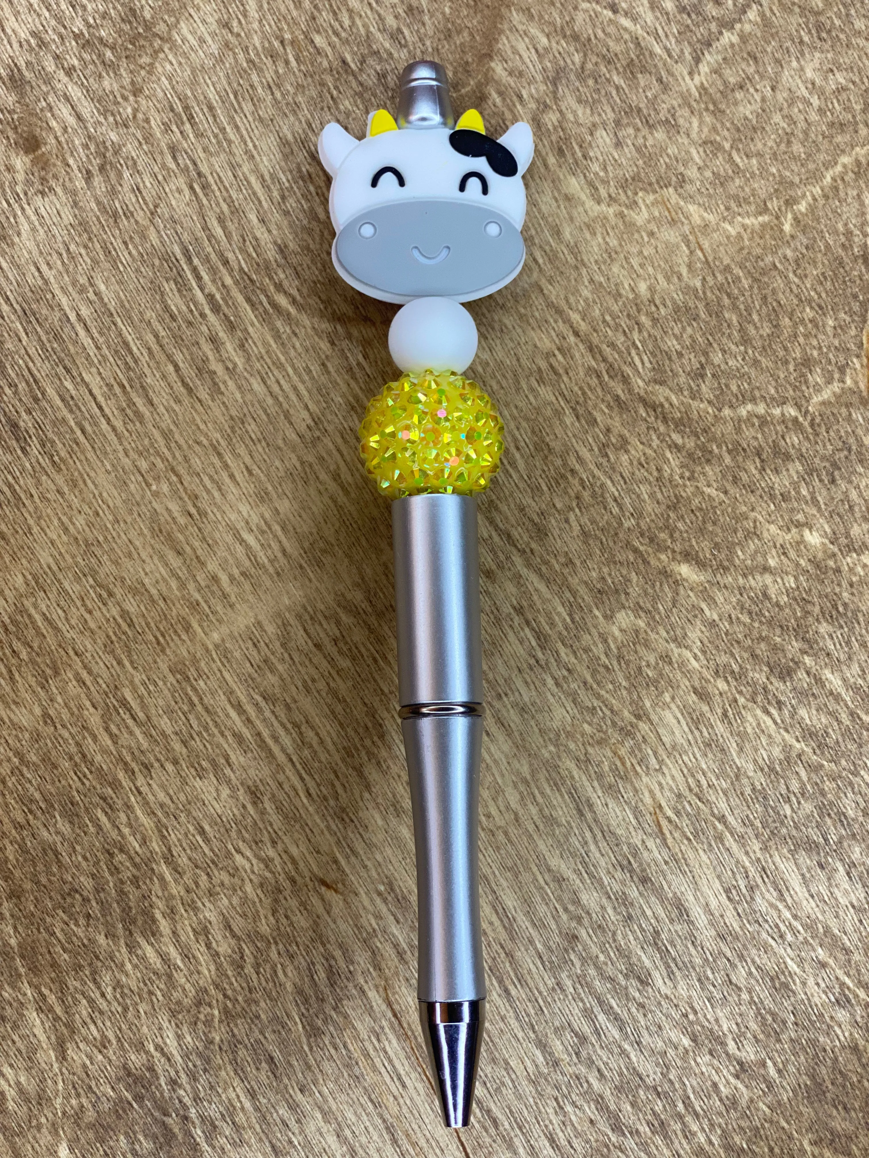 Happy Cow Beaded Pen