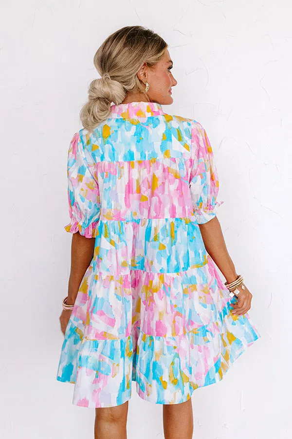 Happy Energy Button Down Mini Dress