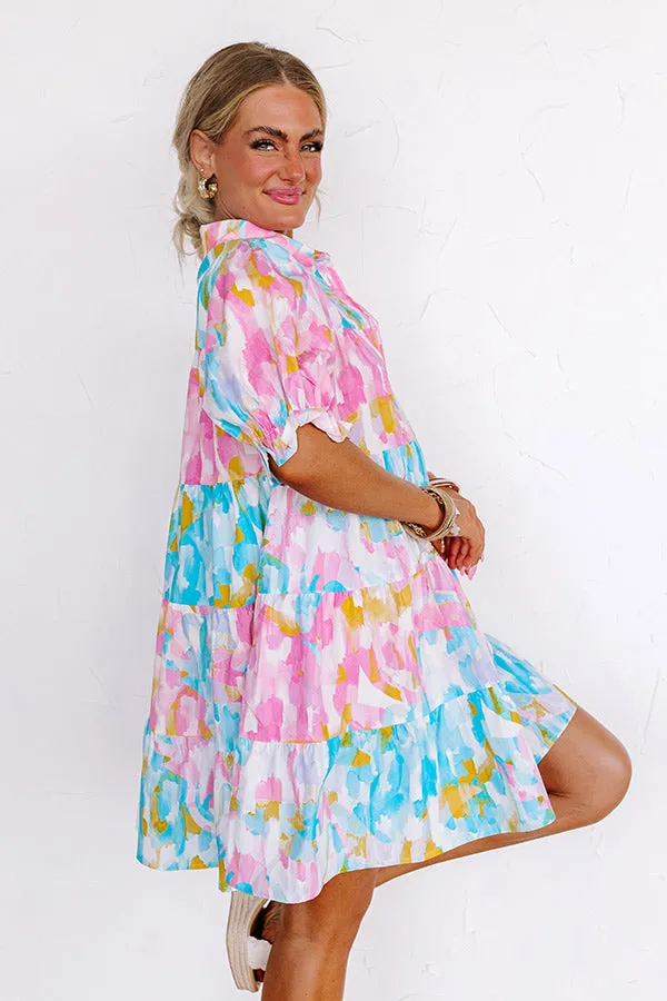 Happy Energy Button Down Mini Dress