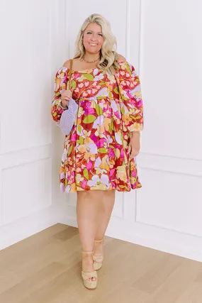 Heartfelt Moment Floral Mini Dress Curves