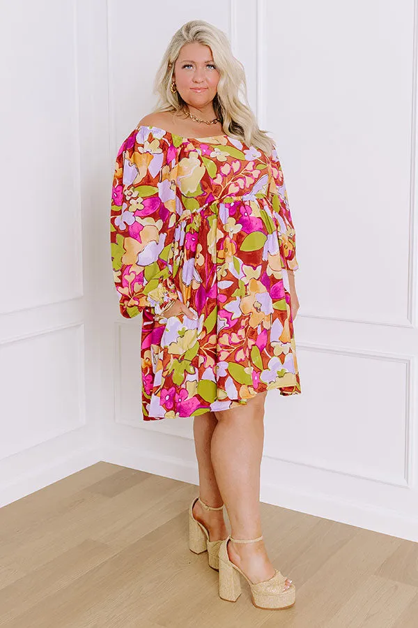 Heartfelt Moment Floral Mini Dress Curves