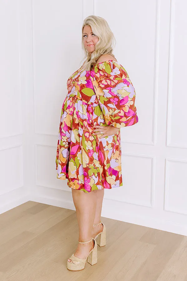 Heartfelt Moment Floral Mini Dress Curves