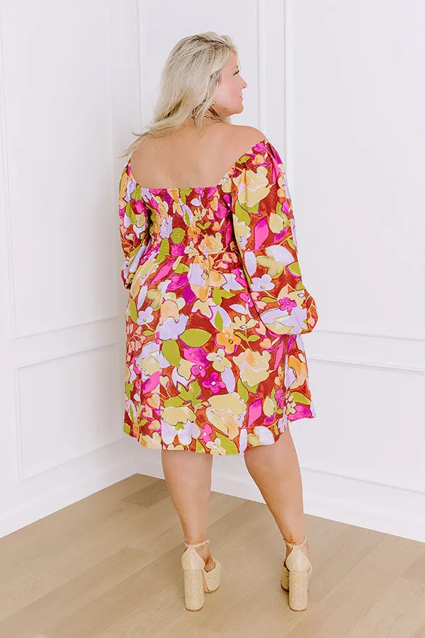 Heartfelt Moment Floral Mini Dress Curves