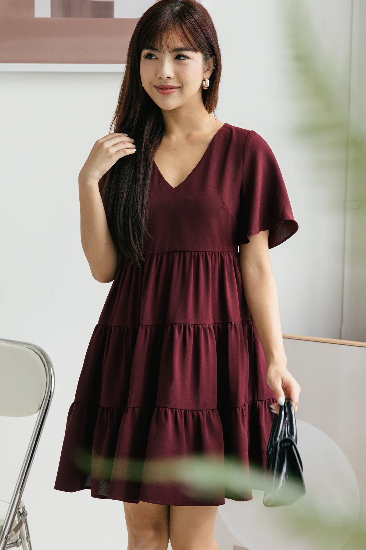 Heartstrings Dress (Wine)