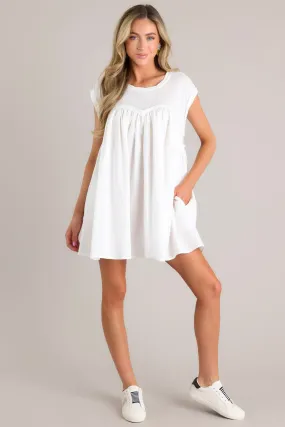 Heartstrings of Happiness White Mini Dress