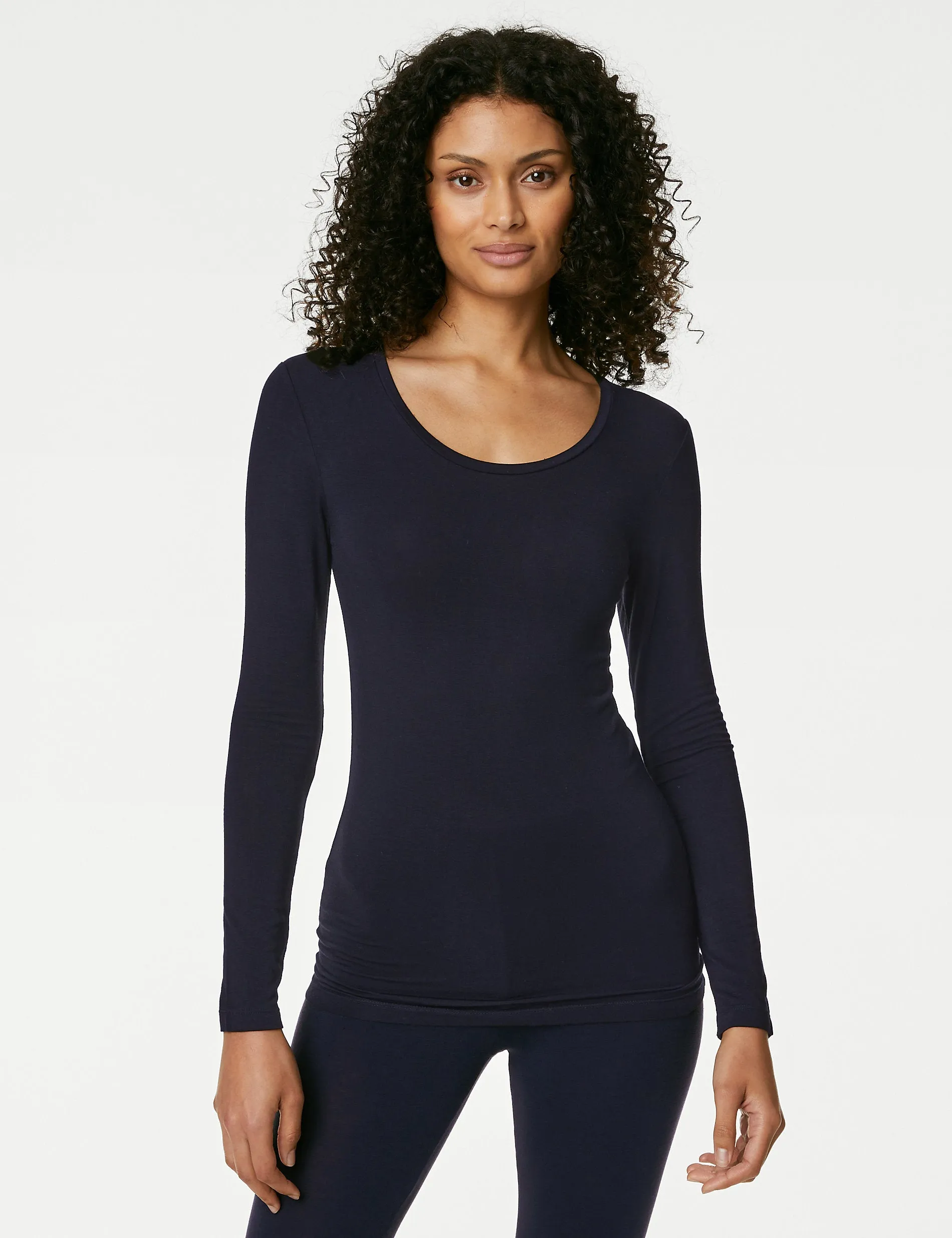 Heatgen Marks & Spencer Long Sleeve Thermal Top 2 Pack, Navy