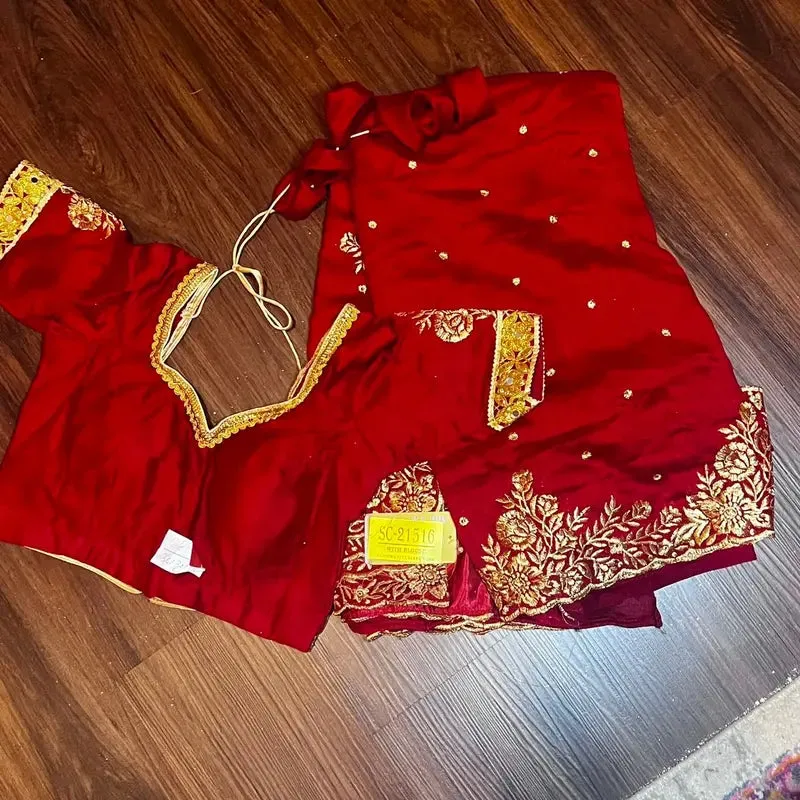 High Quality Embroidery Work Saree Set Dress Womenswear
