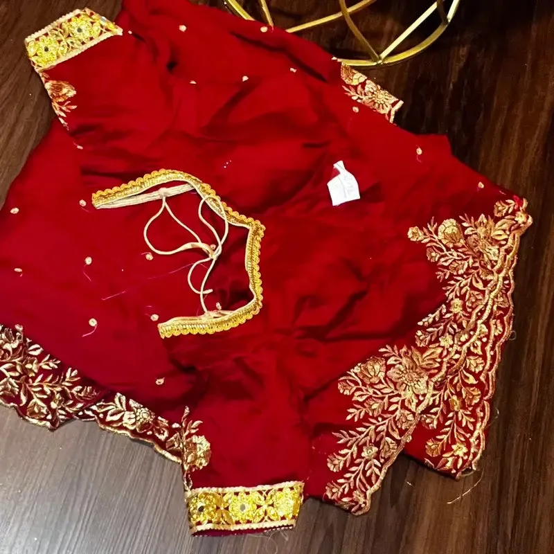 High Quality Embroidery Work Saree Set Dress Womenswear